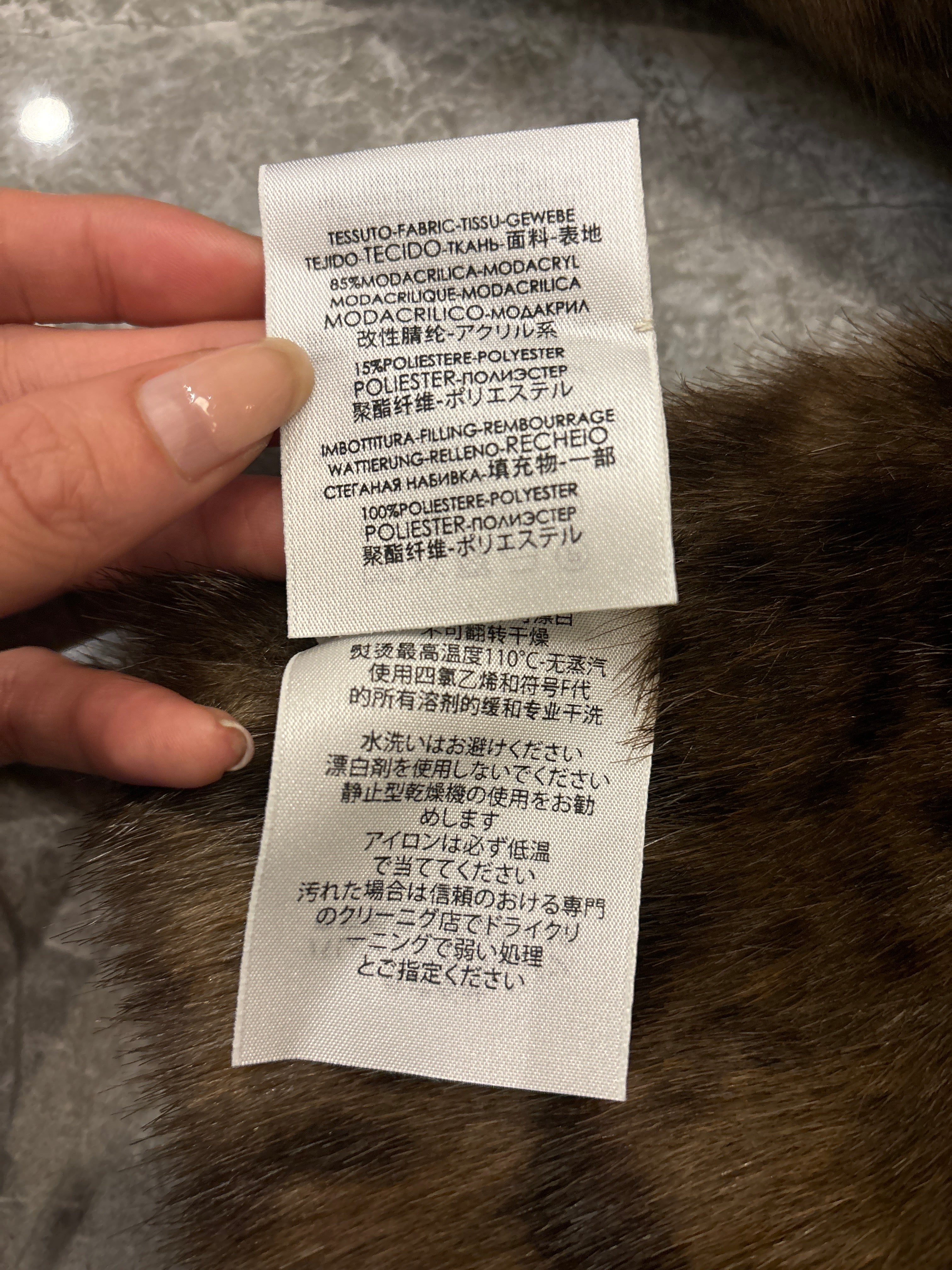 Balenciaga fur scarf