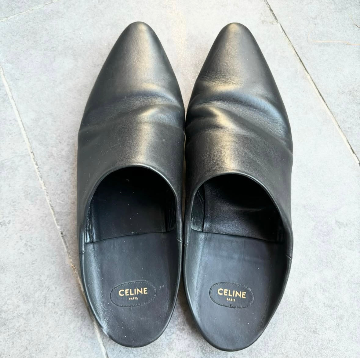 Celine leather slides