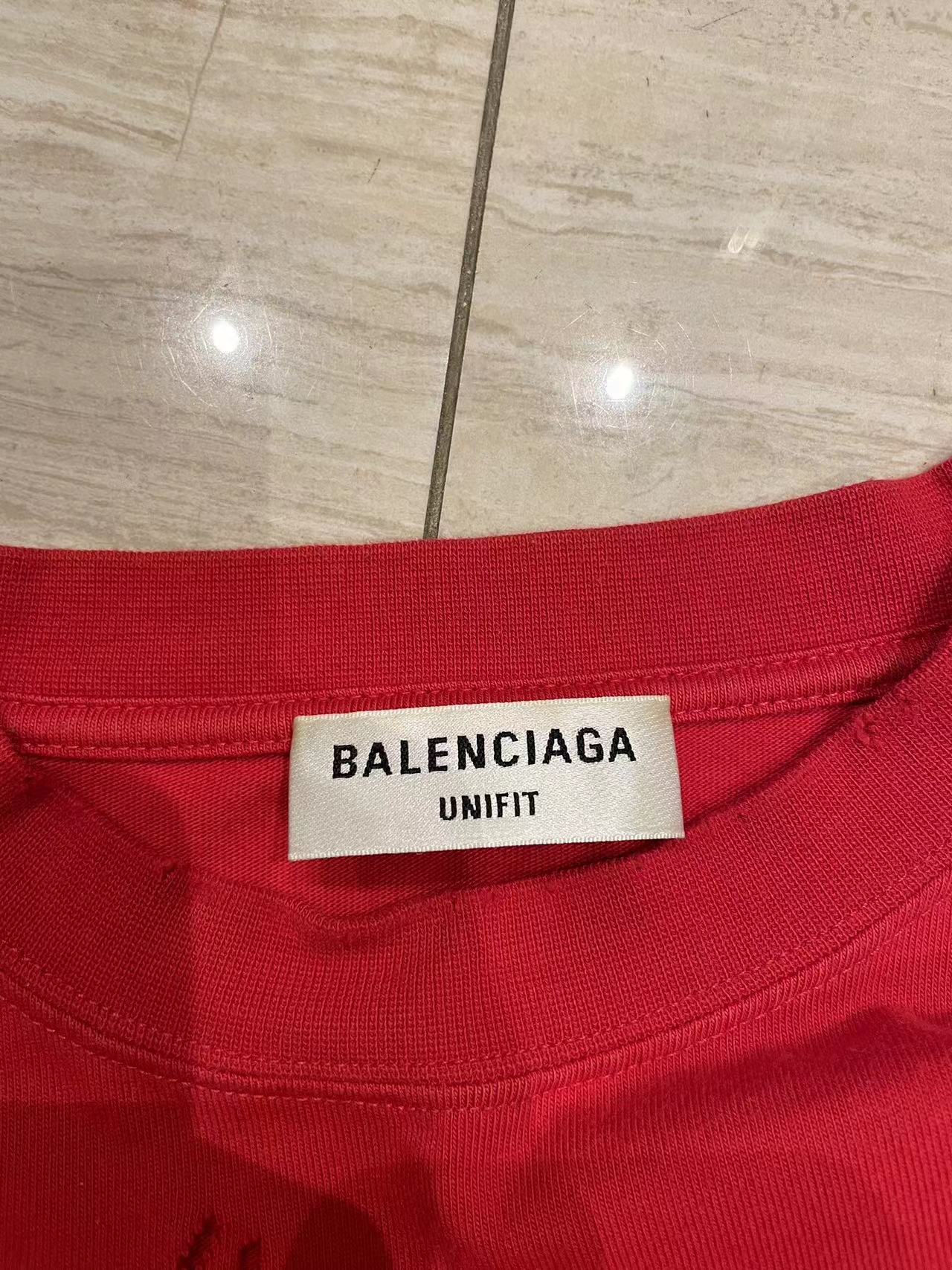 Balenciaga unisex long sleeve vintage effect