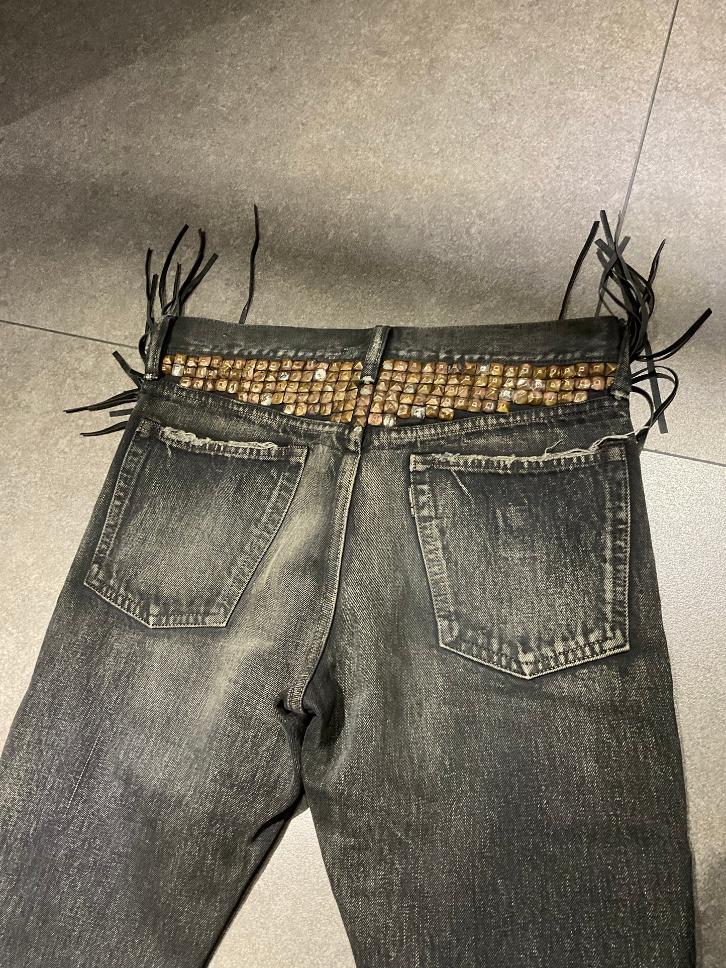 Kapital studded frills denim jeans