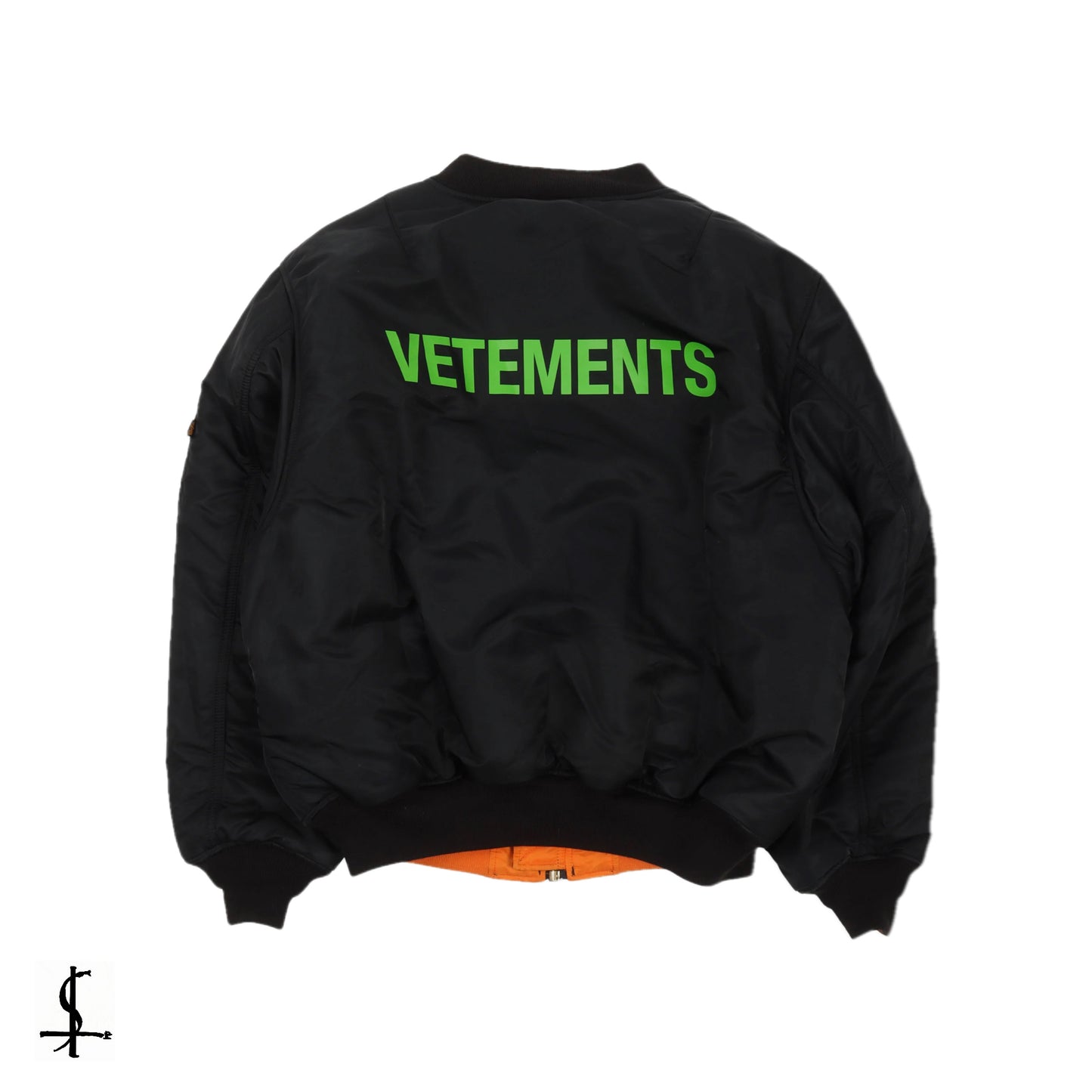 Vetements x Alpha industry 2018 emoji button’s reversible bomber jacket