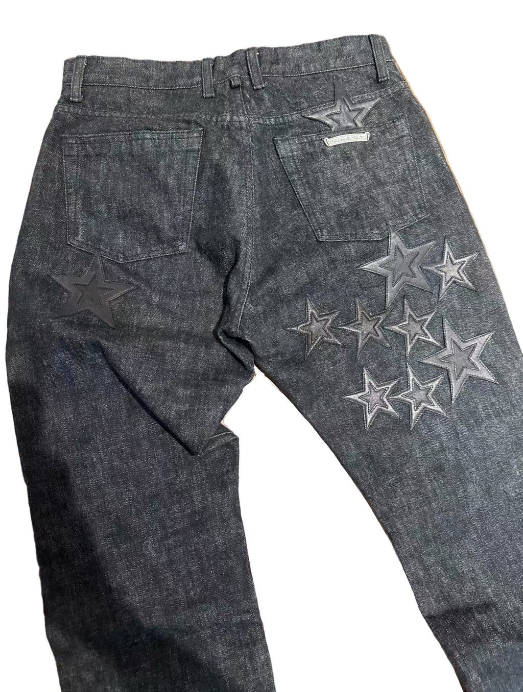 Chrome Hearts Star Leather Patch Jeans