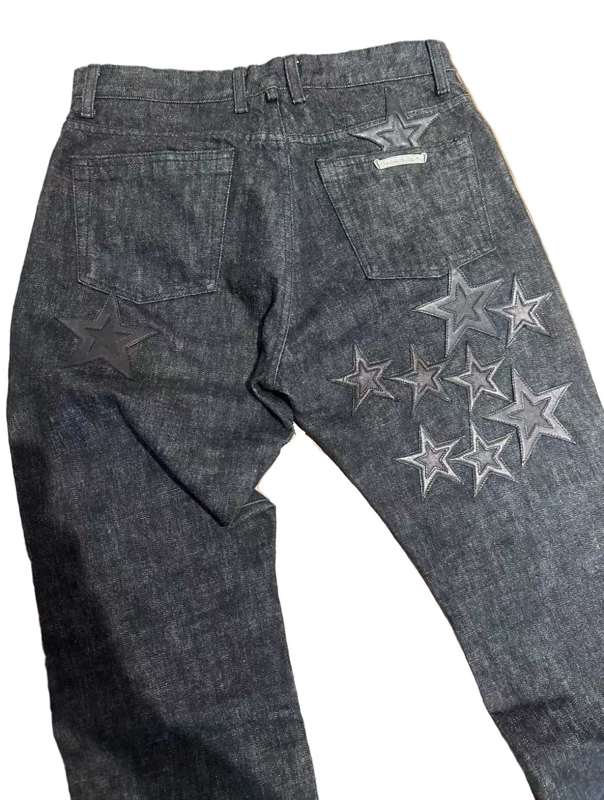 Chrome Hearts Star Leather Patch Jeans