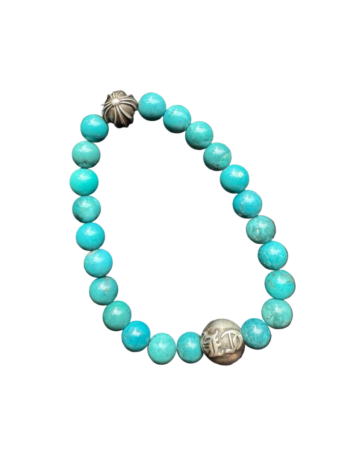 Chrome Hearts Turquoise Bead Bracelet