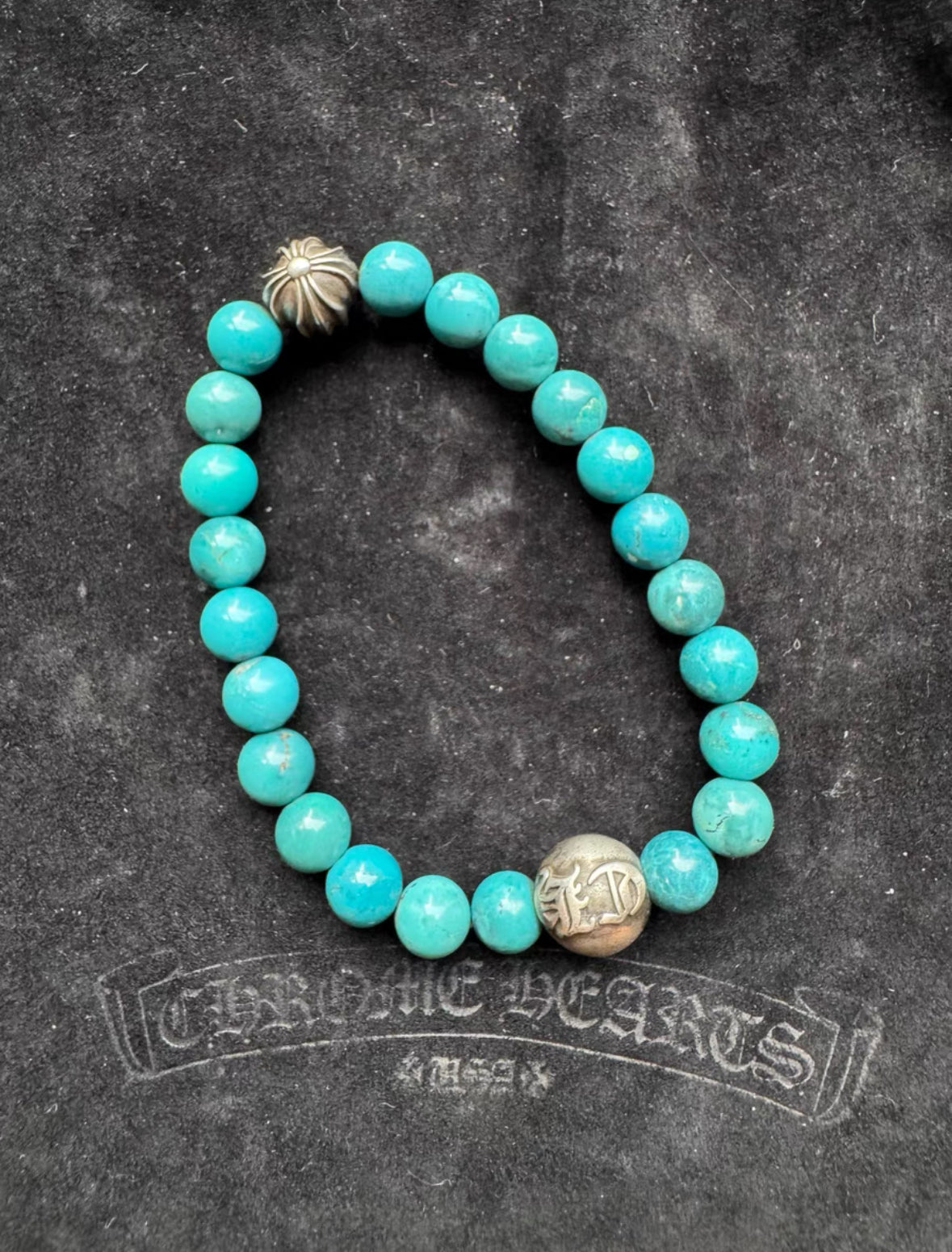 Chrome Hearts Turquoise Bead Bracelet