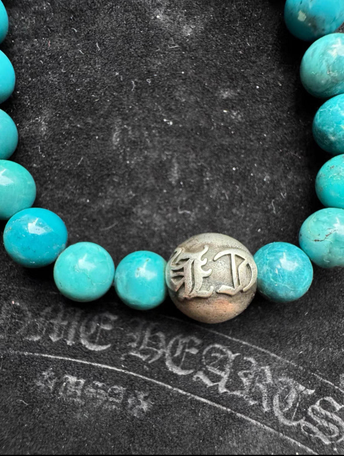 Chrome Hearts Turquoise Bead Bracelet