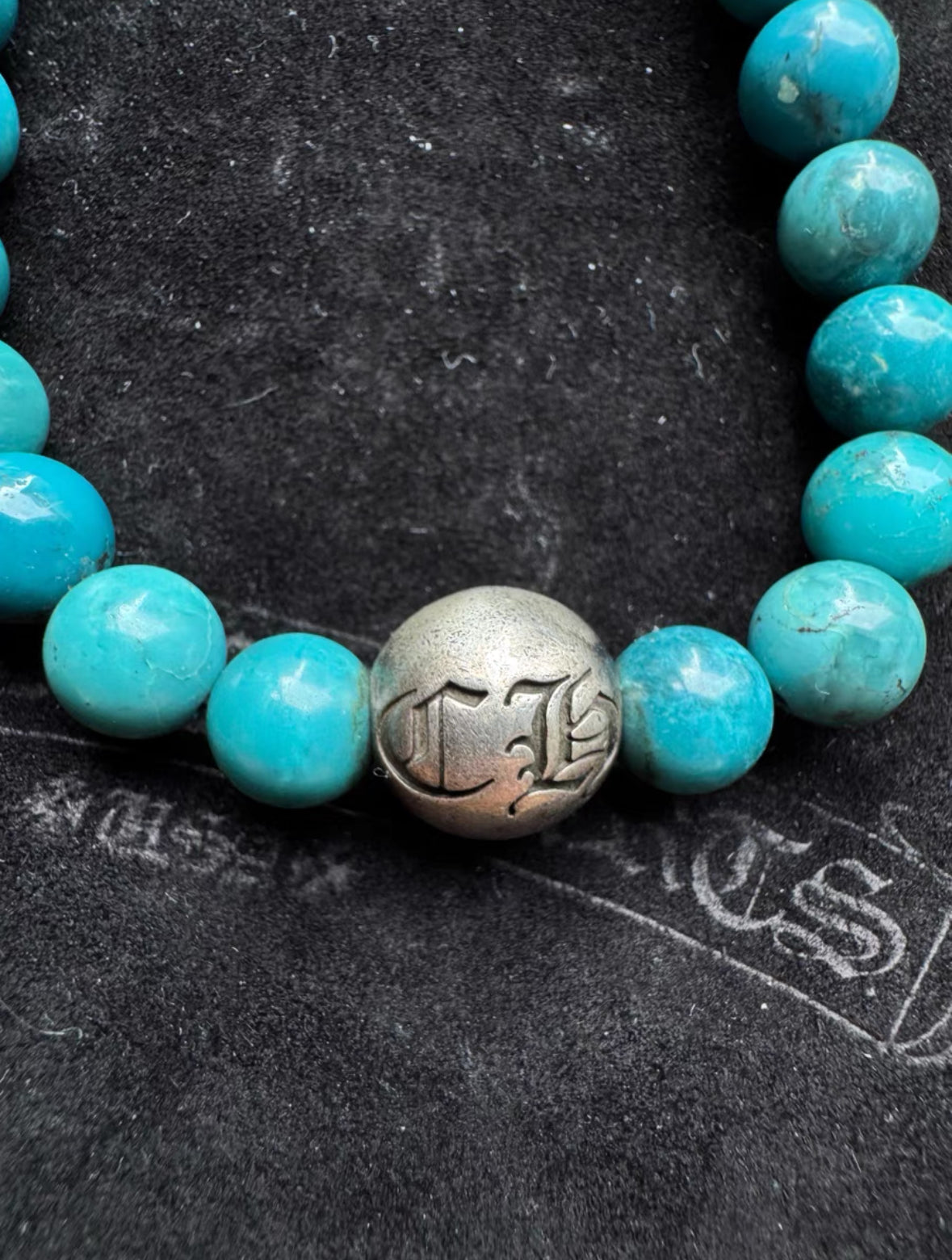 Chrome Hearts Turquoise Bead Bracelet