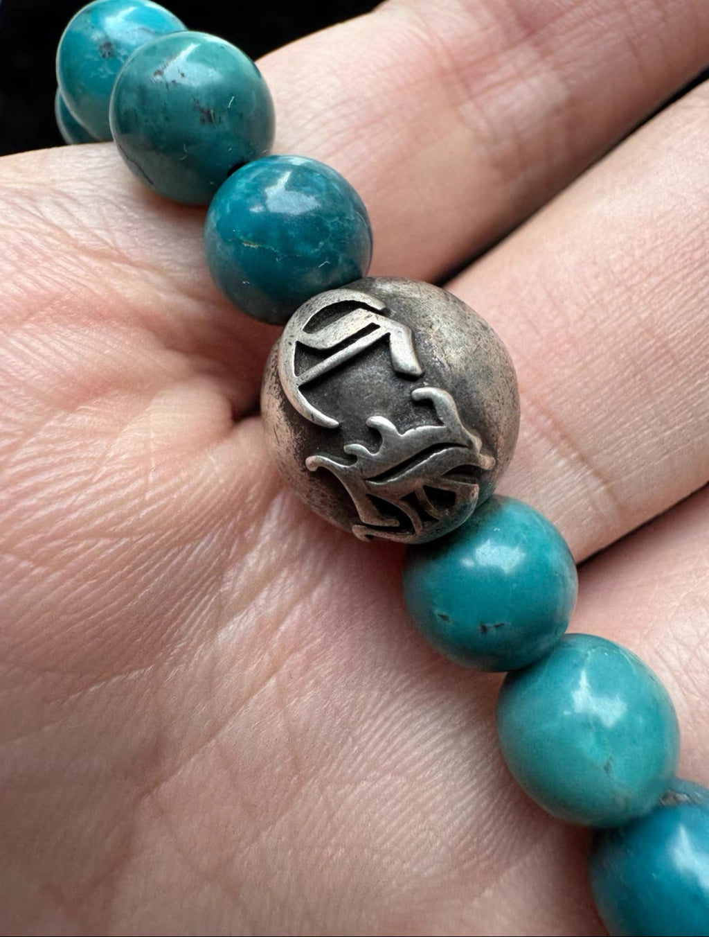 Chrome Hearts Turquoise Bead Bracelet