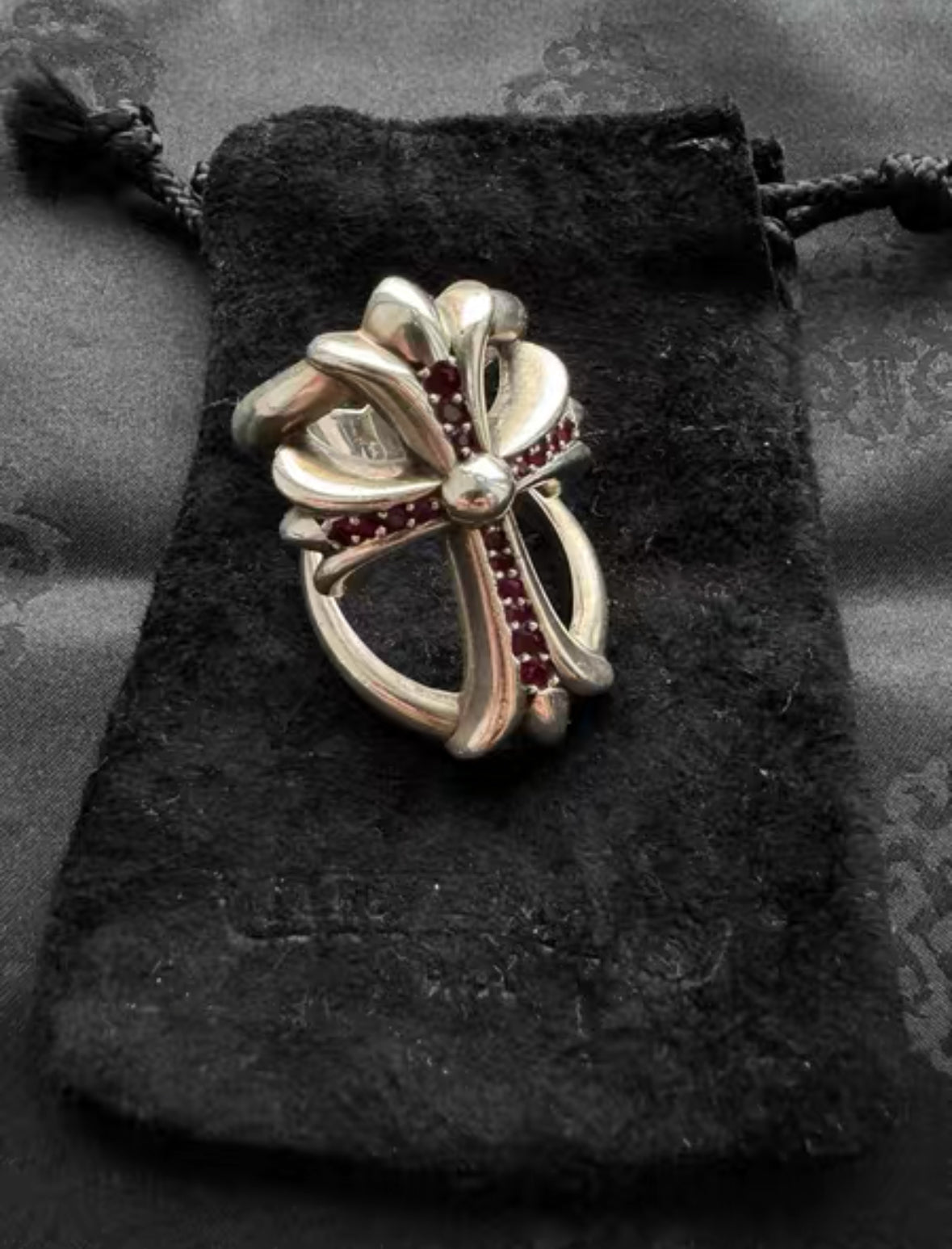 Chrome Hearts Ruby Infinity Ring