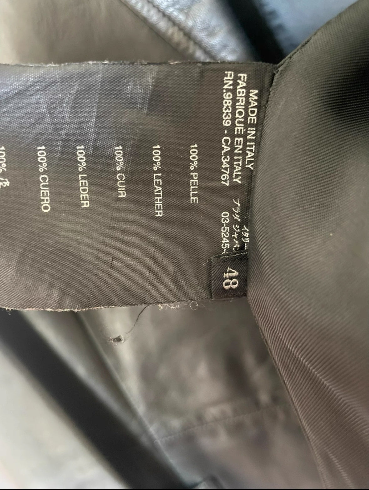 Prada Leather Blazer