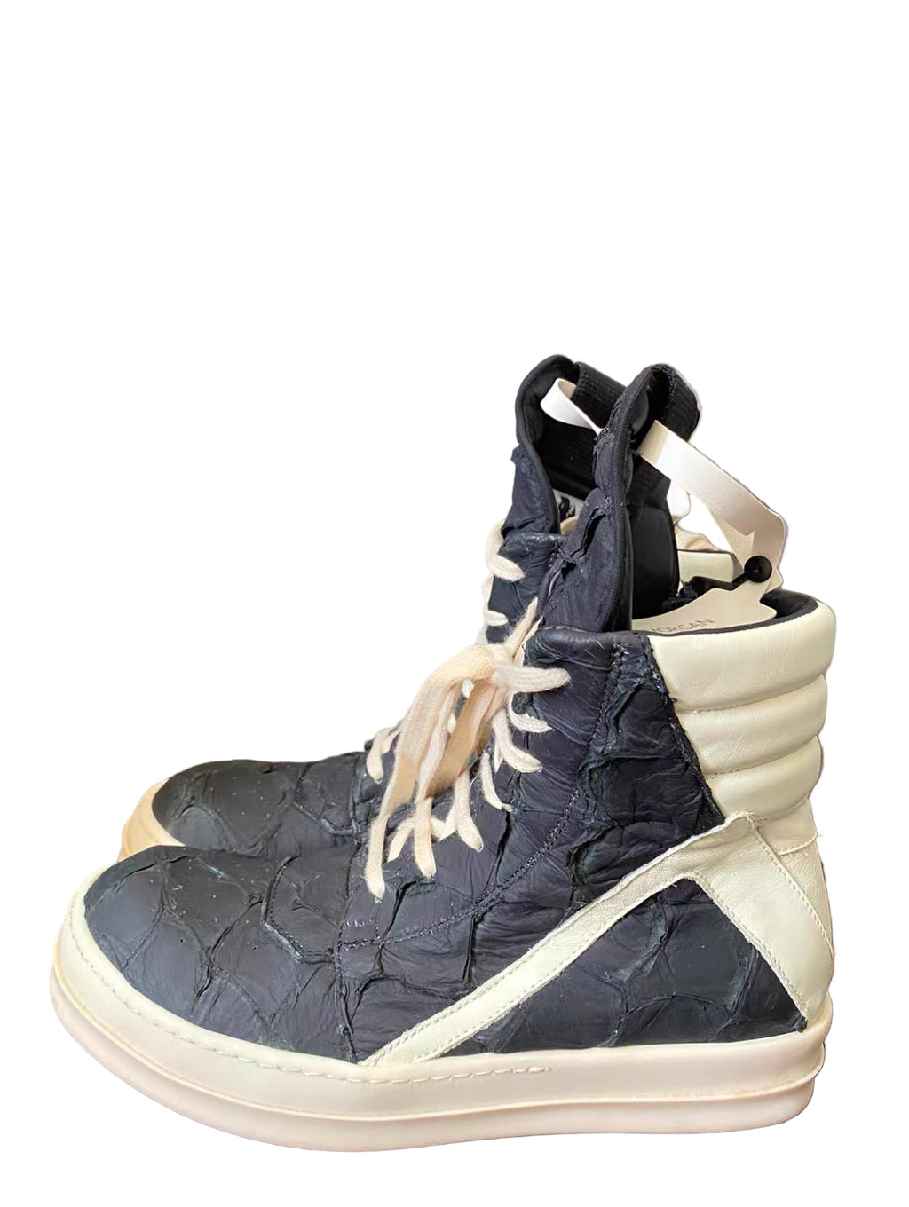 Rick Owens Croc Leather Boots