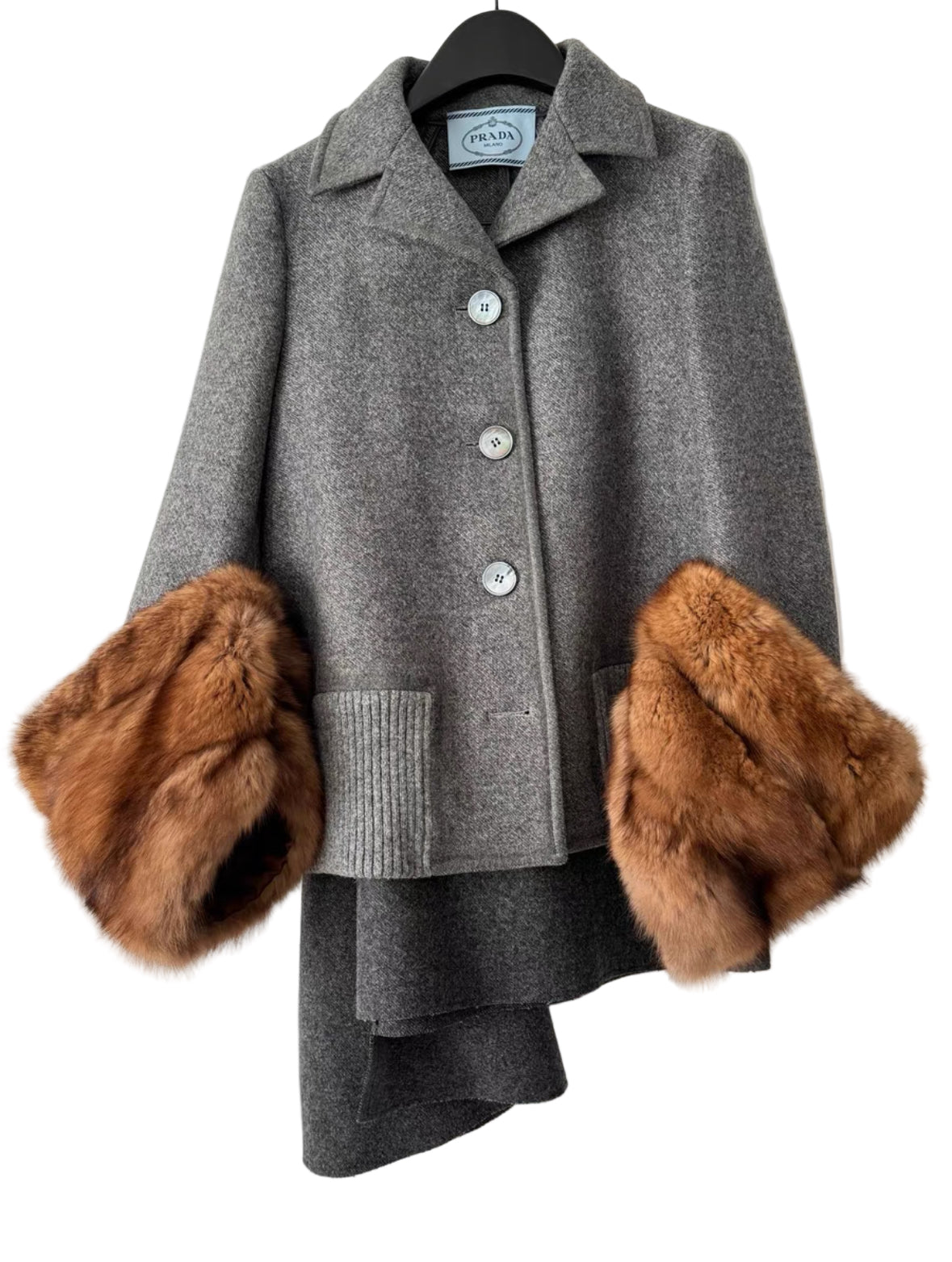 Prada Runway 13FW Wool Fur Set