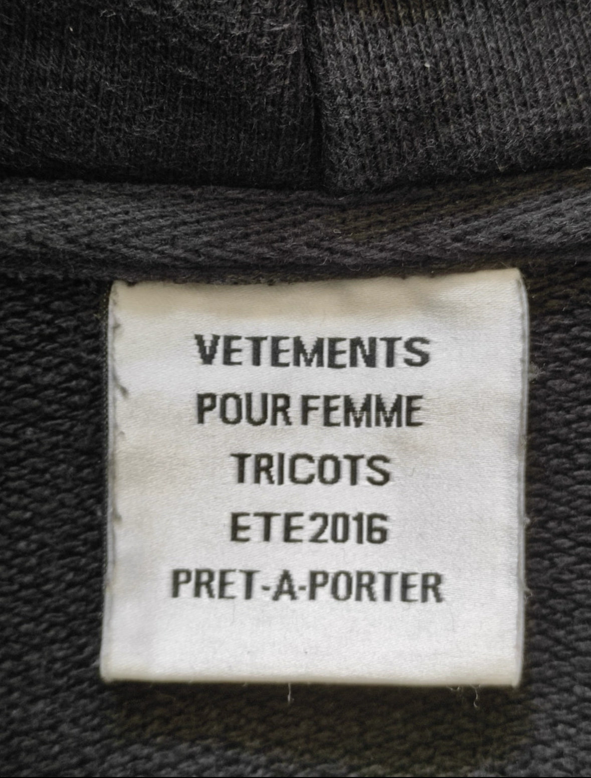 Vetements 16ss Definition Hoodie