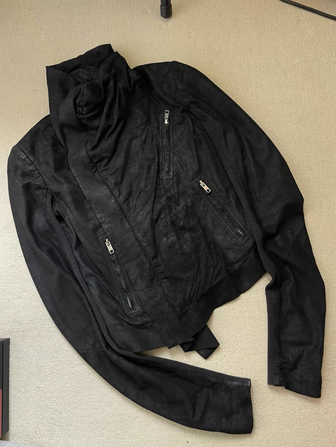 Rick Owens FW15 Leather Biker Jacket
