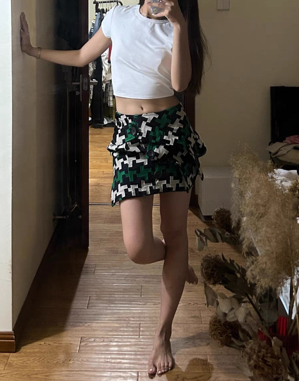 Junya Watanabe CDG Patchwork Wool Skirt