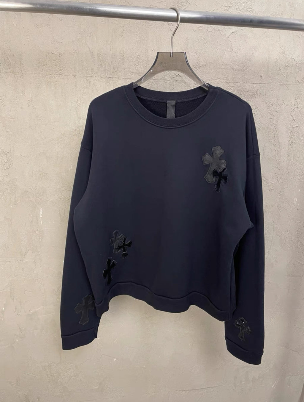 Chrome Hearts Cross Leather Patch Sweartshirt
