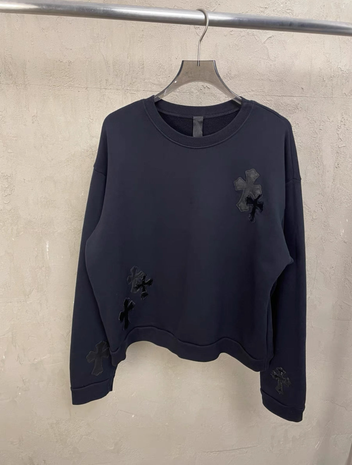 Chrome Hearts Cross Leather Patch Sweartshirt