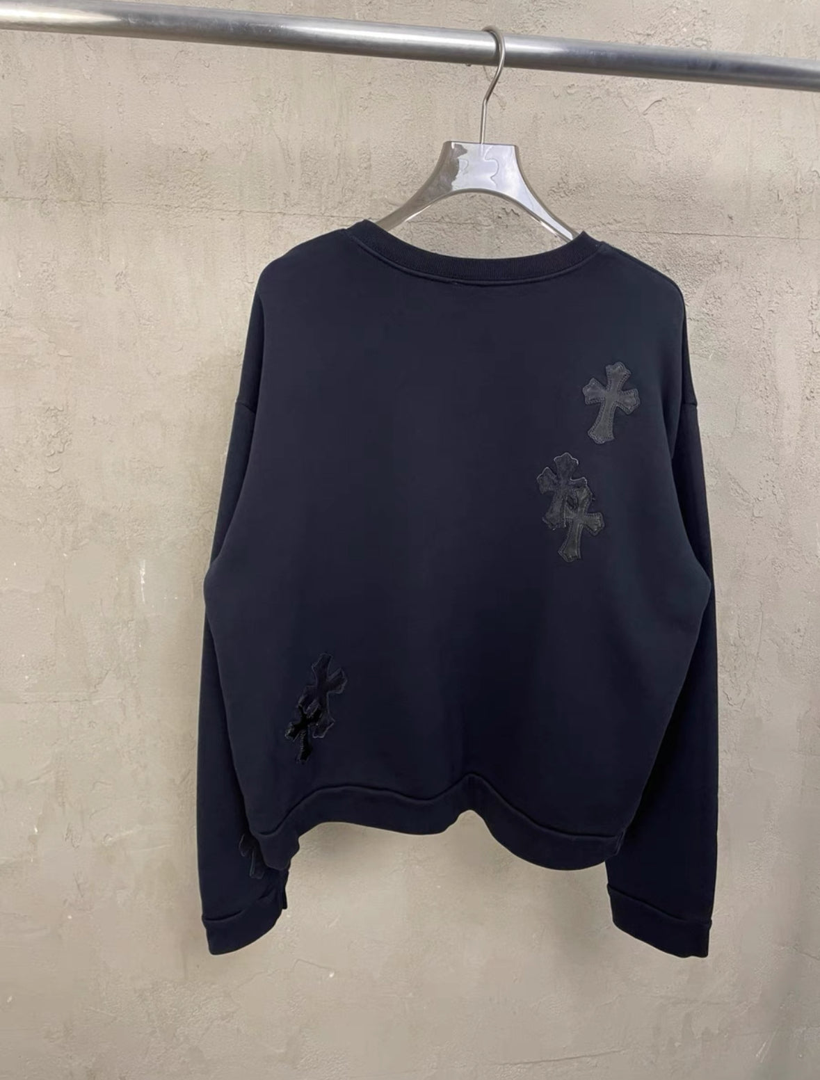 Chrome Hearts Cross Leather Patch Sweartshirt