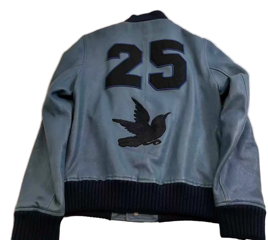 Gucci Leather Baseball Jacke