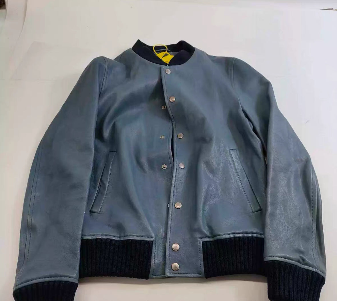 Gucci Leather Baseball Jacke