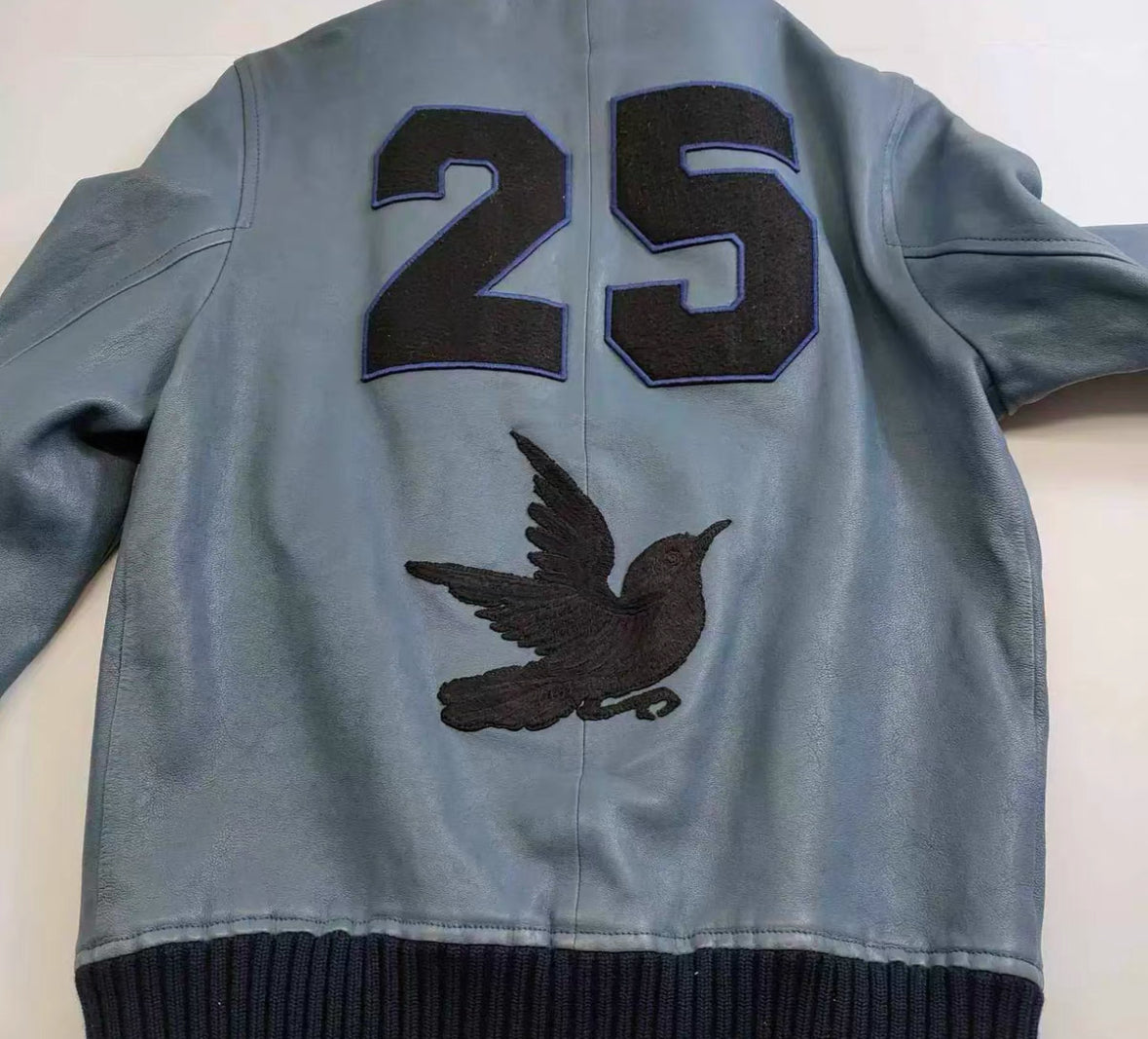 Gucci Leather Baseball Jacke