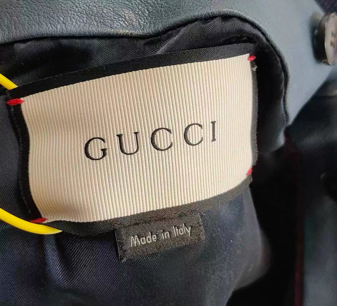 Gucci Leather Baseball Jacke