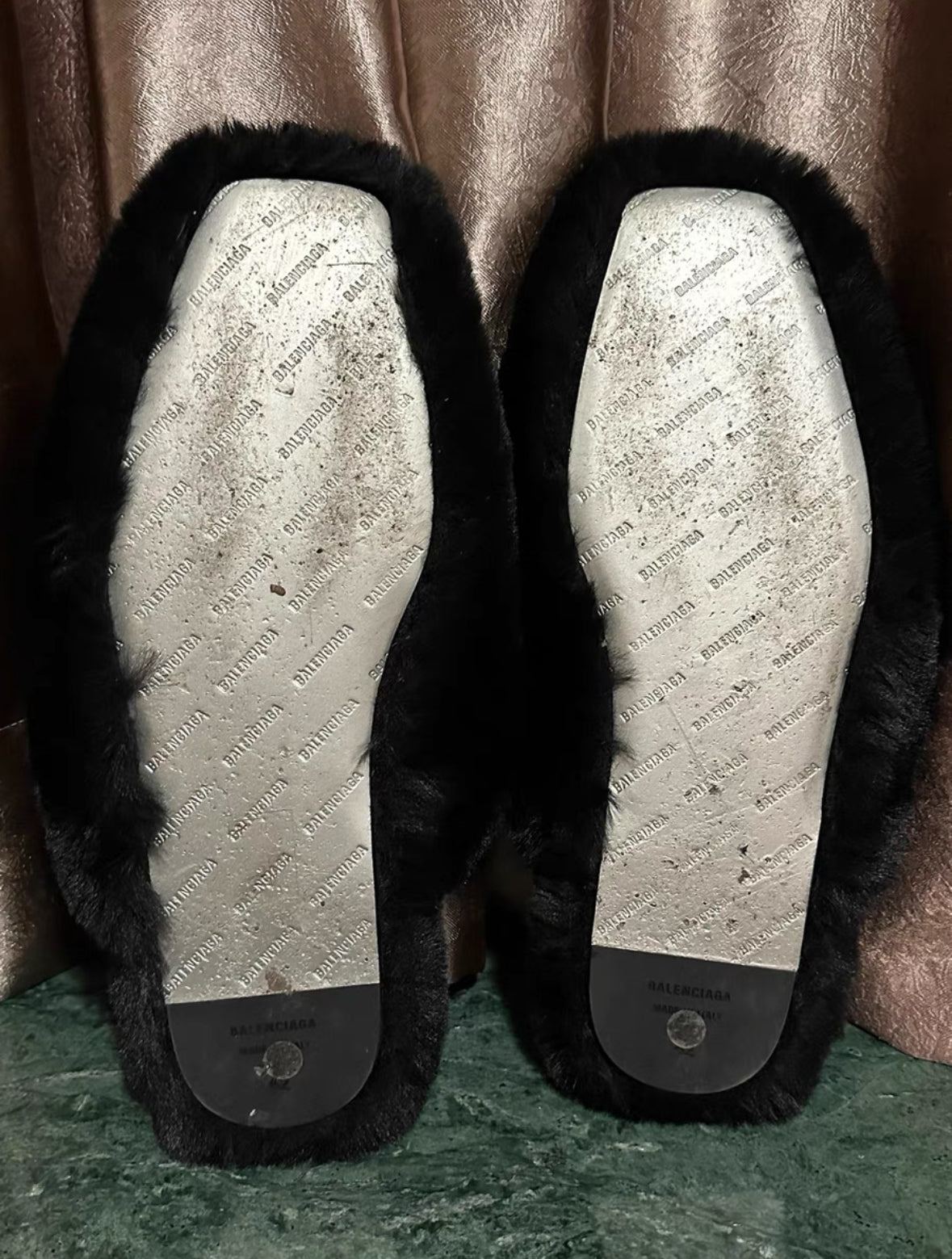 Balenciaga Fur Slippers