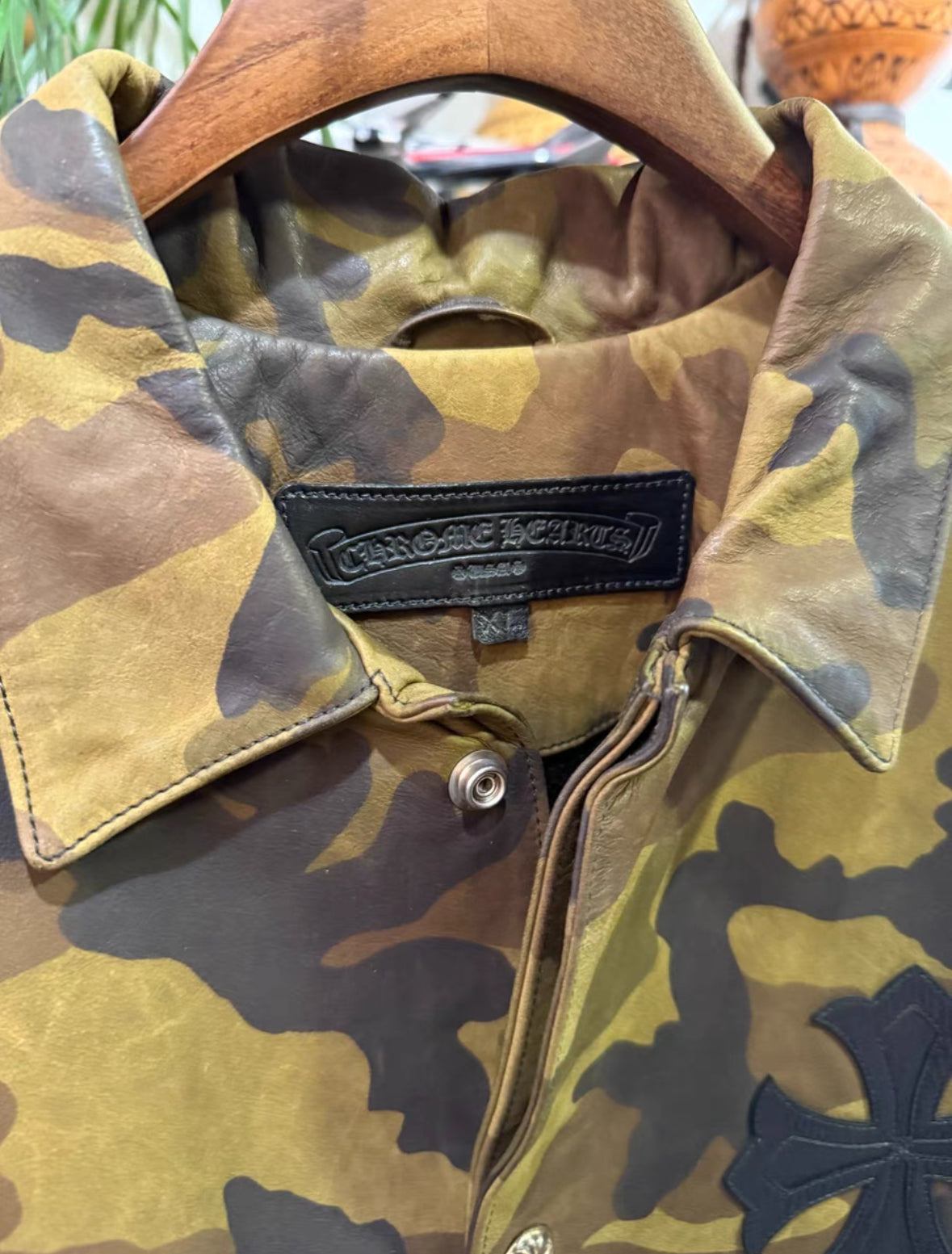 Chrome Hearts Camo Leather Jacket