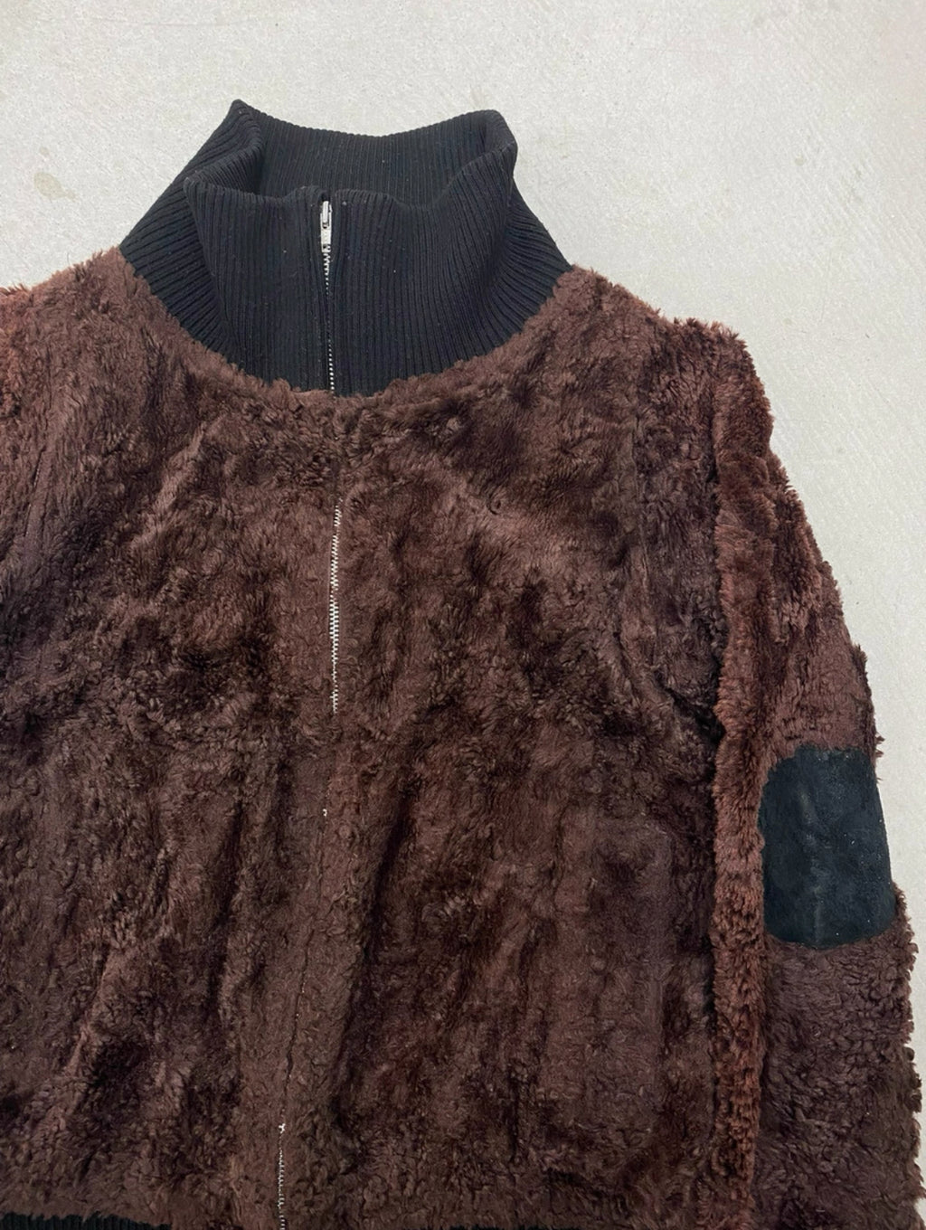 Undercover 03AW “Witch” Velvet Bow Short Pile Appliqué Jacket
