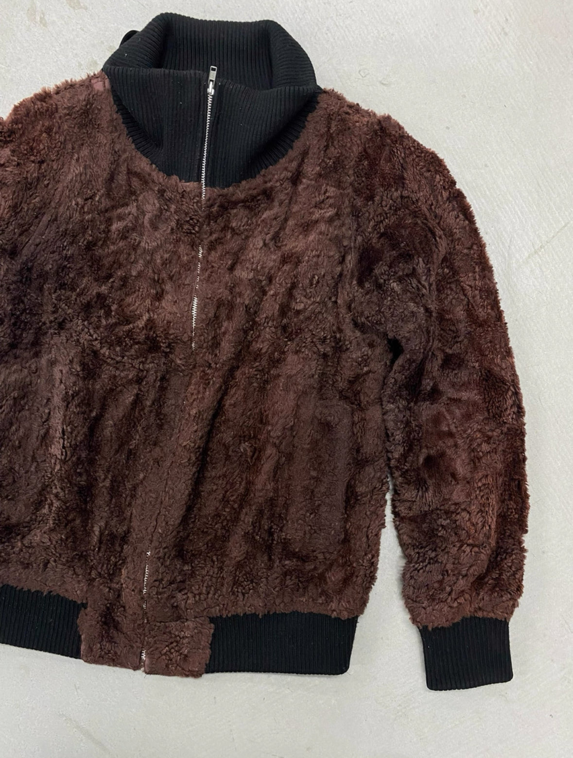 Undercover 03AW “Witch” Velvet Bow Short Pile Appliqué Jacket