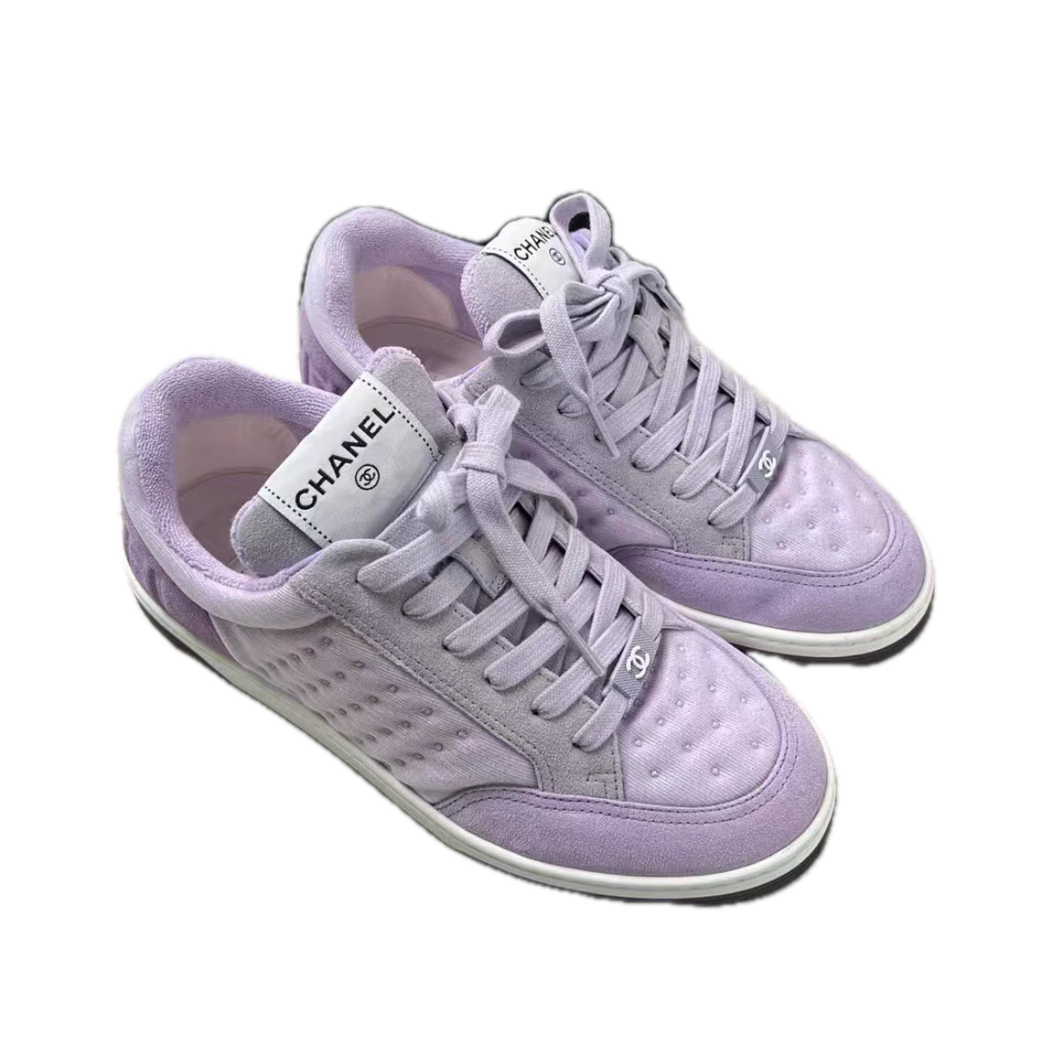 Chanel Lavender Purple Sneakers