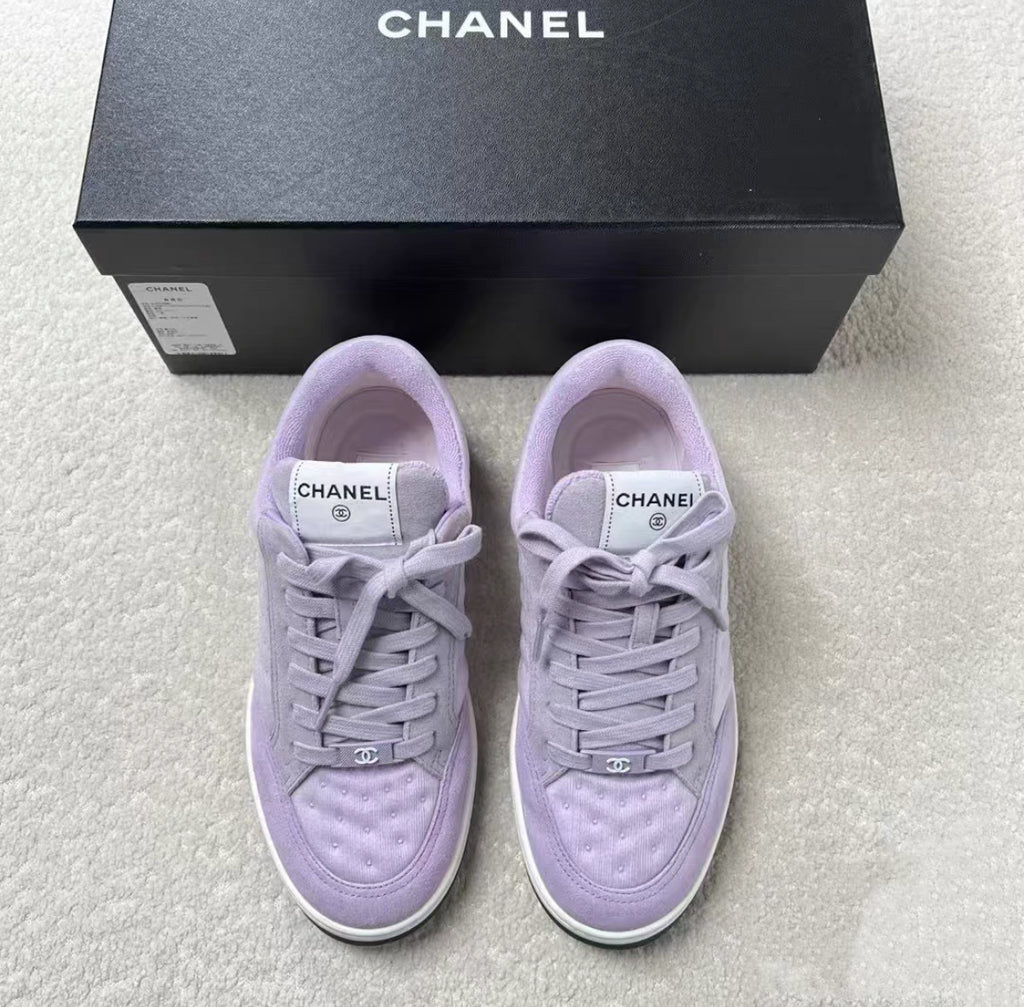 Chanel Lavender Purple Sneakers