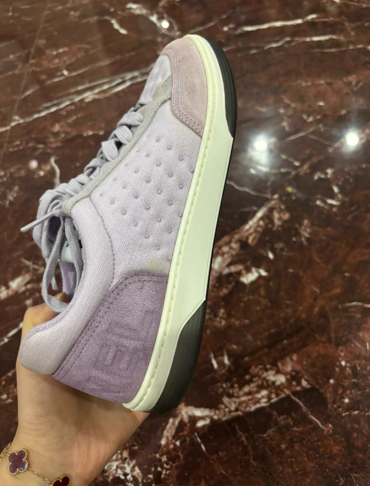 Chanel Lavender Purple Sneakers