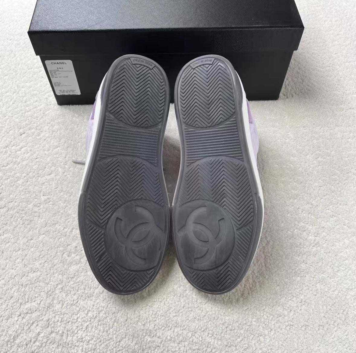 Chanel Lavender Purple Sneakers