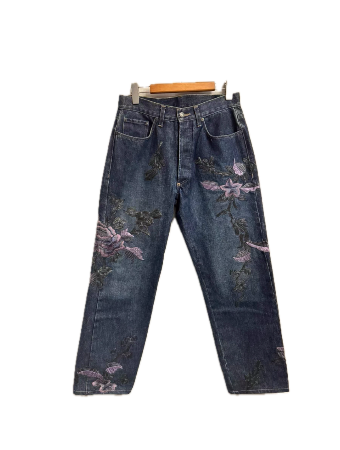 Gucci by Tom Ford Archive Floral Embroidered Jeans