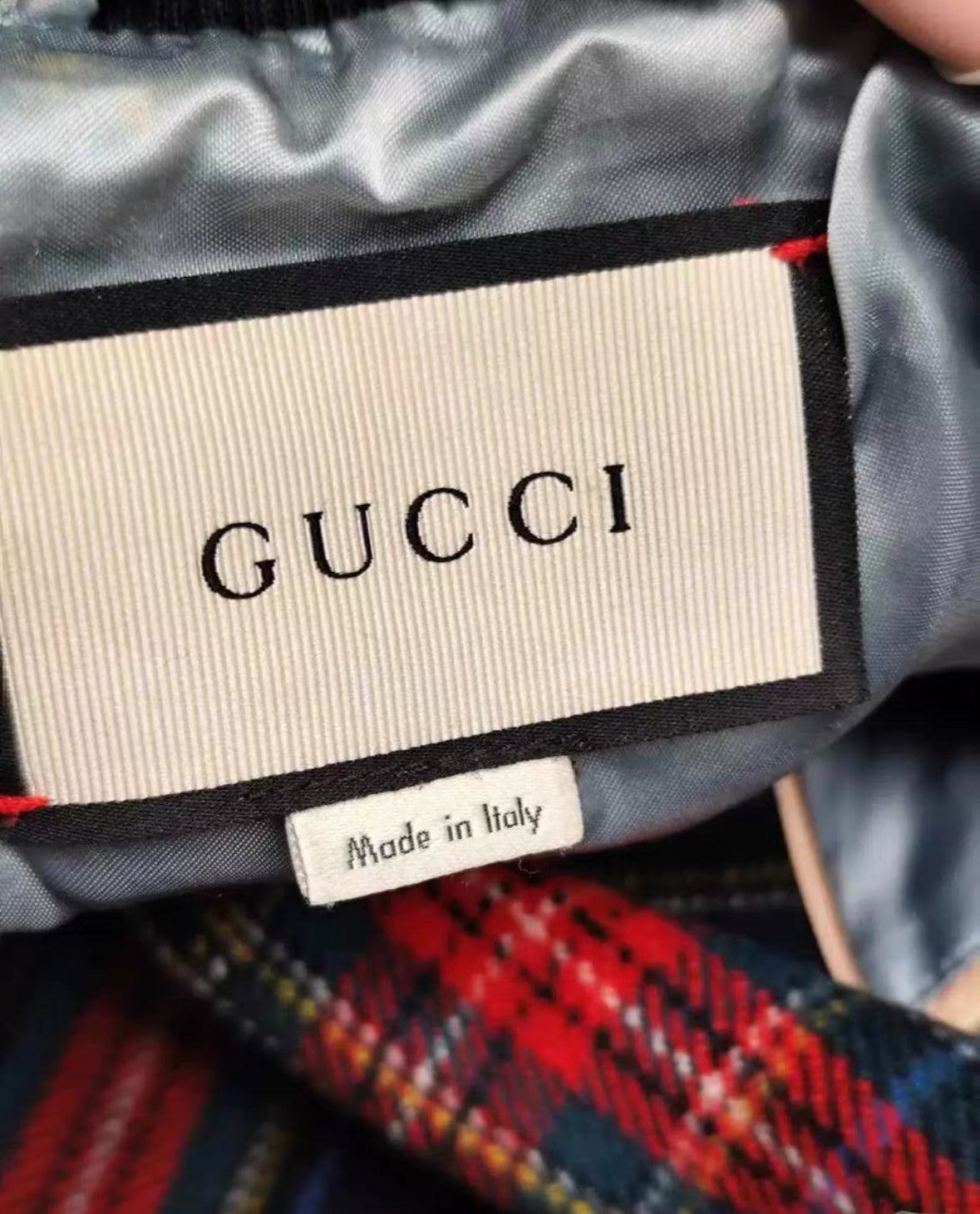 Gucci Leather & Hair-On Fabric Baseball Jacket with Sheepskin Sleeves – Warm