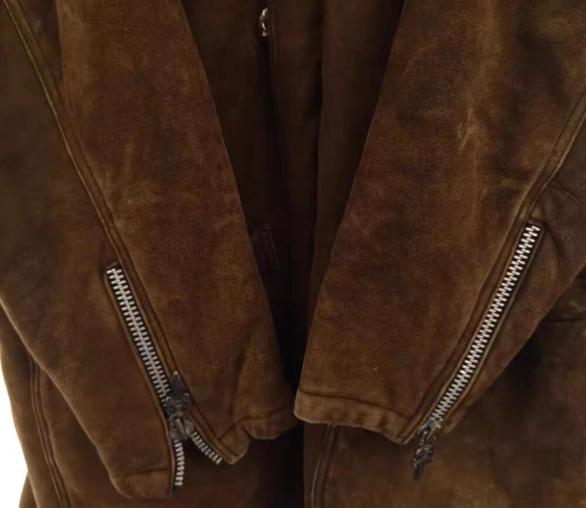 Chrome Hearts Shearling Hooded Coat – Brown Suede (Rare 1 of 1)