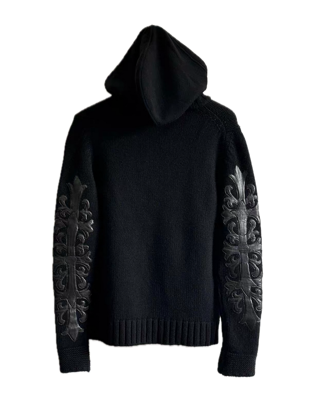 Chrome Hearts Cashmere Leather Patch Hoodie – Arm Patch