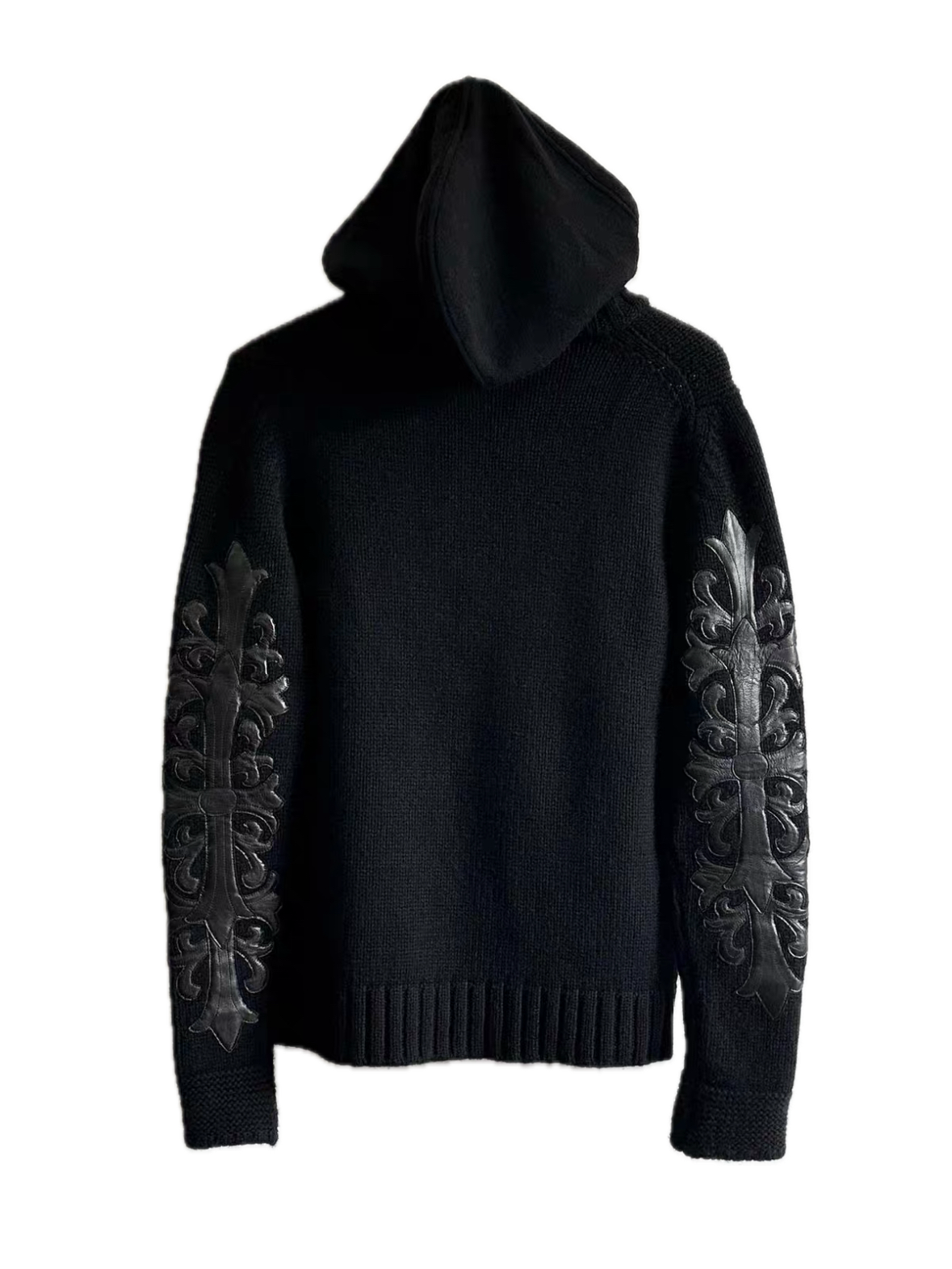 Chrome Hearts Cashmere Leather Patch Hoodie – Arm Patch
