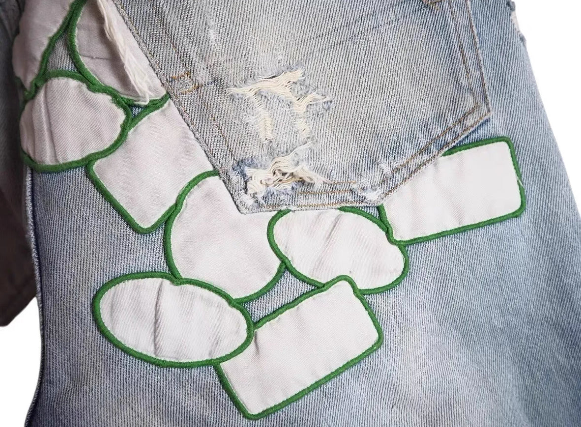 Undercover 05SS But Beautiful Patchwork Distressed Jeans – Rare