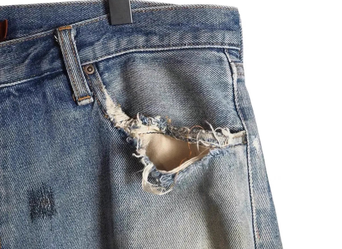 Undercover 05SS But Beautiful Patchwork Distressed Jeans – Rare