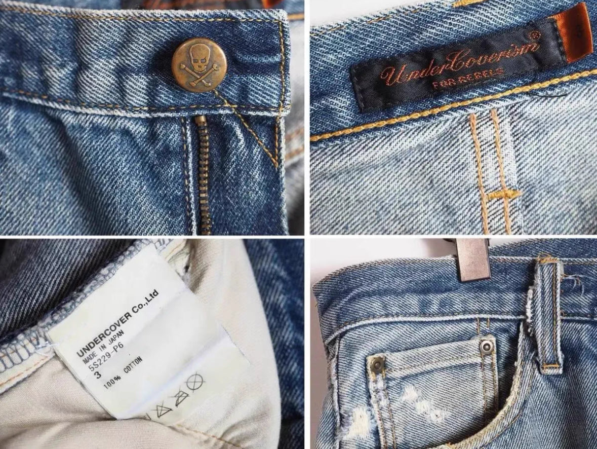 Undercover 05SS But Beautiful Patchwork Distressed Jeans – Rare