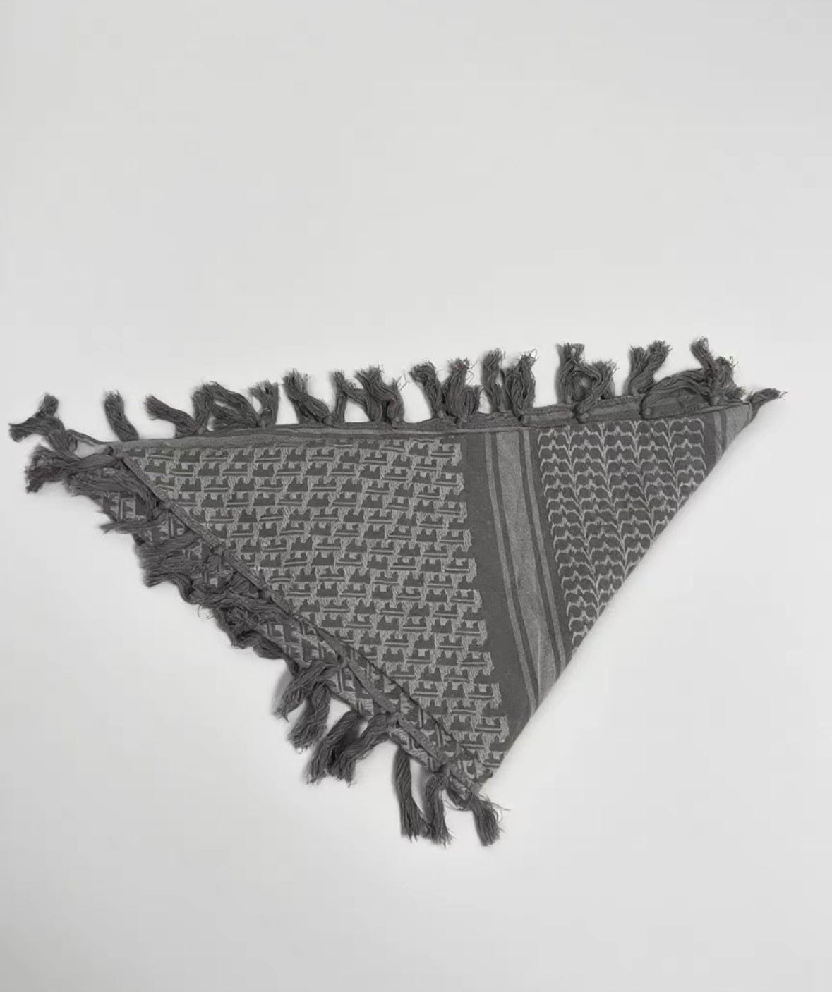 Undercover Collaboration Grey Fringed Keffiyeh Scarf