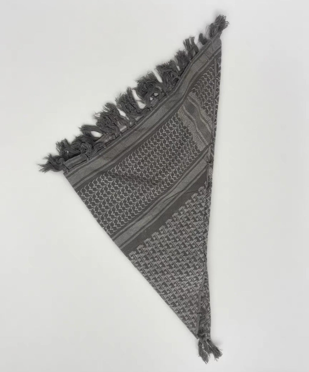 Undercover Collaboration Grey Fringed Keffiyeh Scarf