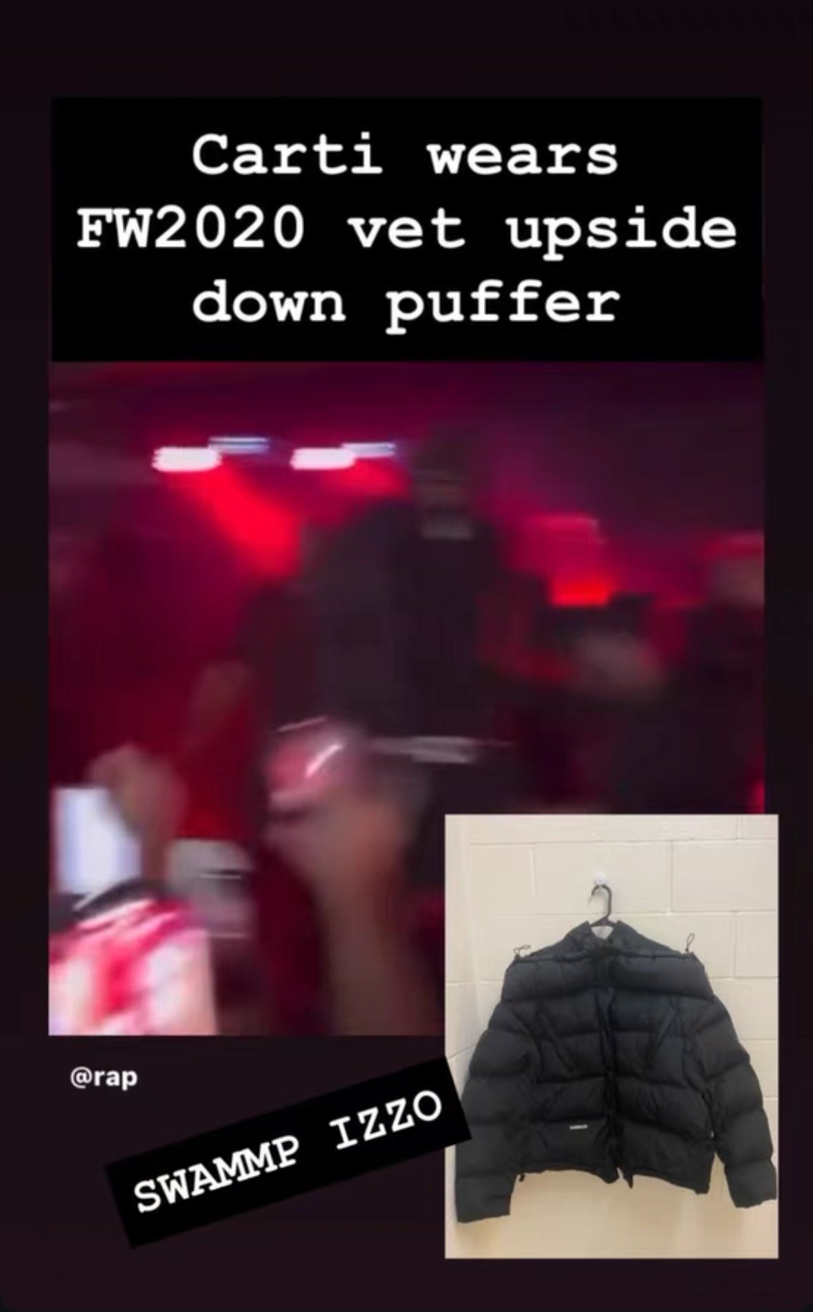Vetements 19AW Upside Down Parental Advisory Label Puffer Bomber Jacket