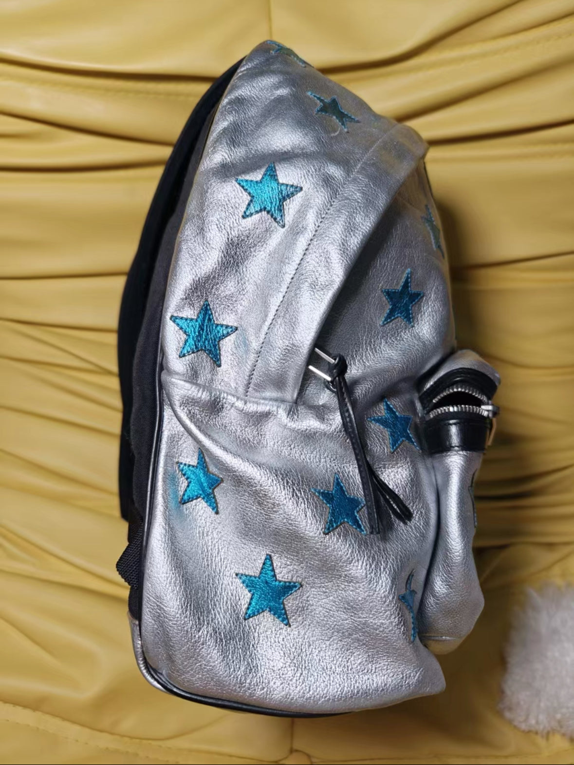 Saint Laurent Vintage Blue Leather Star Backpack