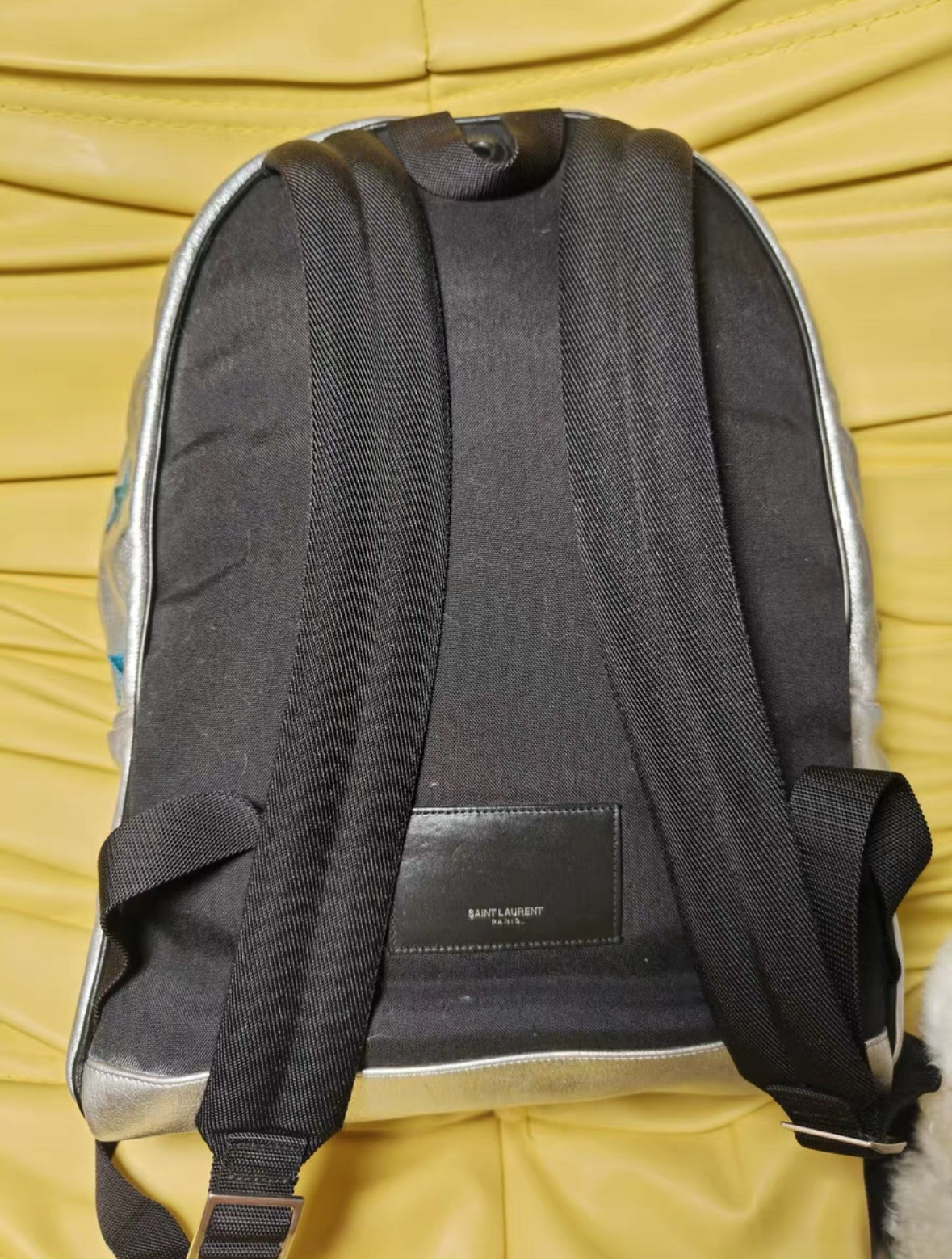 Saint Laurent Vintage Blue Leather Star Backpack