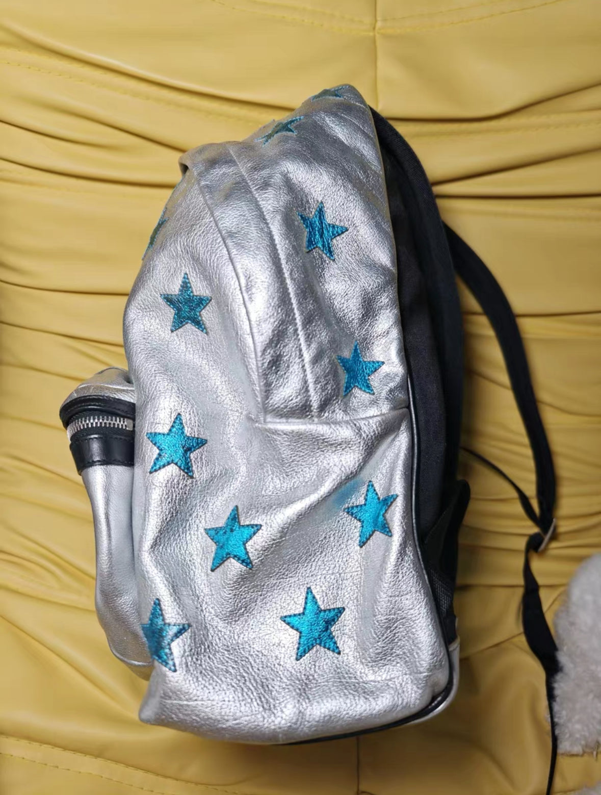 Saint Laurent Vintage Blue Leather Star Backpack