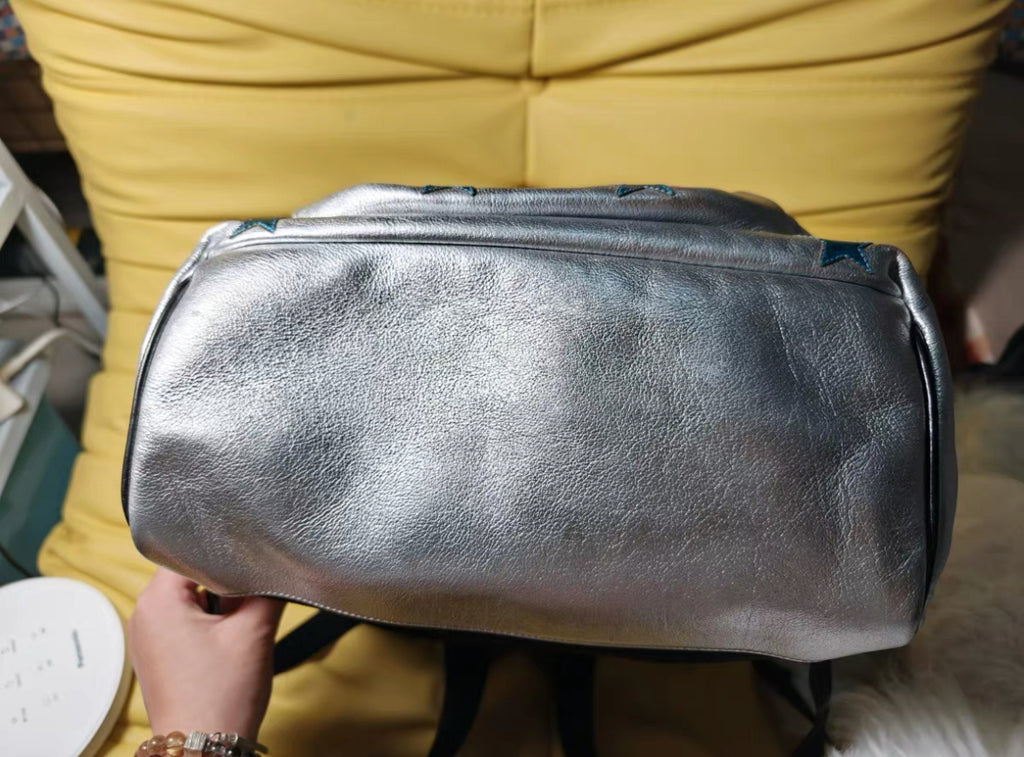 Saint Laurent Vintage Blue Leather Star Backpack