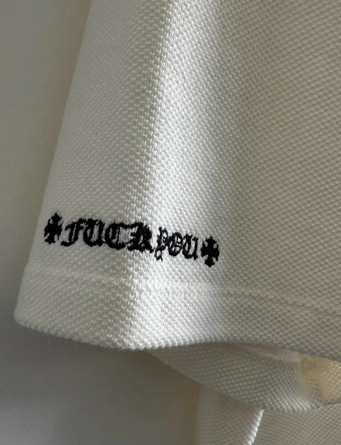 Chrome Hearts White Waffle Silver Polo